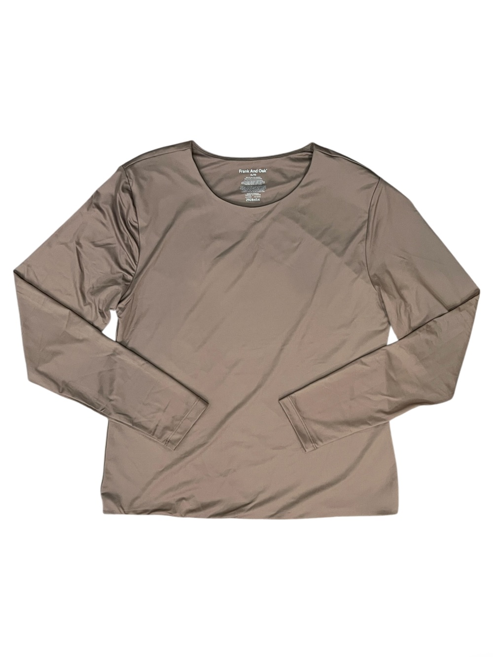 Frank And Oak Smoothing Contour Long Sleeve Top Brown XL